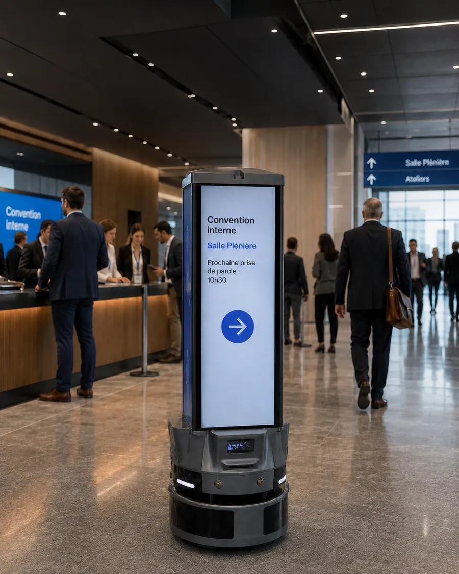 Fourcast diffusant le programme et les messages internes d'une convention d'entreprise