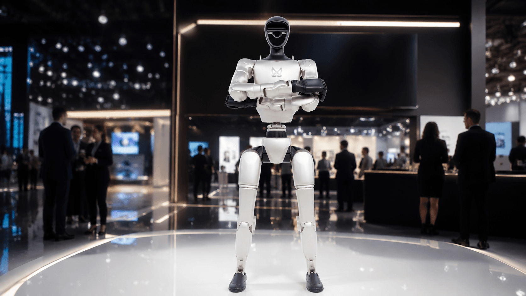 Robot humanoïde Unitree G1 lors d'un événement de type lancement de produit